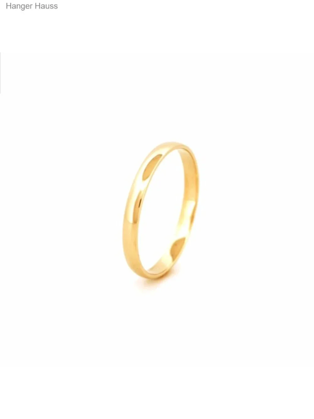2mm Solid Gold Petite Wedding Band Classic Plain Ring Comfort Fit